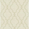 thumbnail image 1 of Kenneth James Geometric Jute Taupe Quatrefoil Wallpaper, 1 of 4
