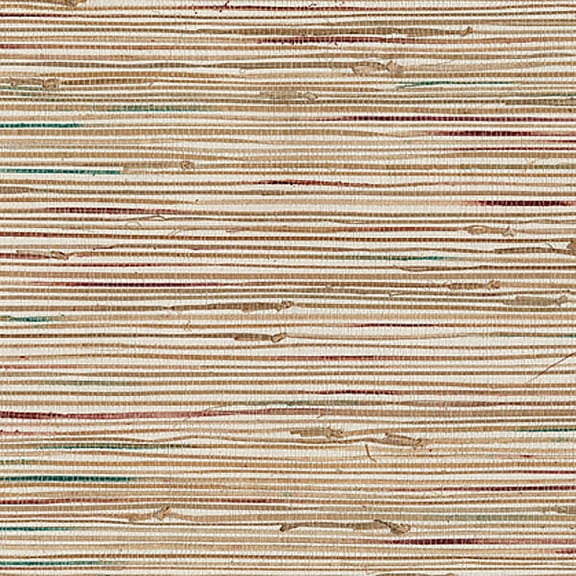 Kenneth James Kostya Beige Grasscloth Unpasted Grasscloth Paper Backed Wallpaper, 36-in by 24-ft, 72 sq. ft.