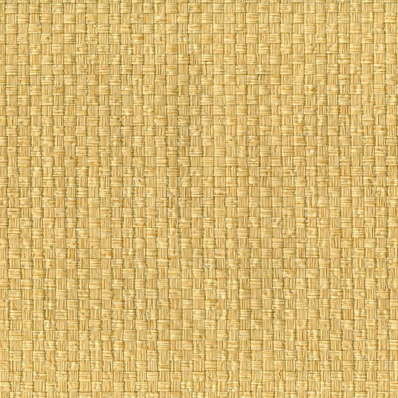 Kenneth James Kuan-Yin Cream Grasscloth Unpasted Grasscloth Paper Backed Wallpaper Sample, 8-in by 10-in, 0.56 sq. ft.