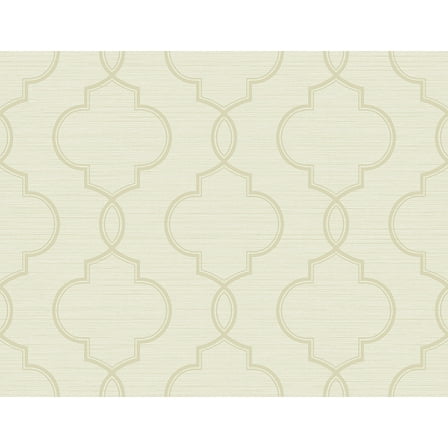 Kenneth James Malo Cream Sisal Ogee Wallpaper