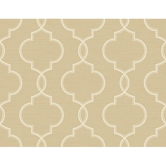 Kenneth James Malo Wheat Sisal Ogee Wallpaper