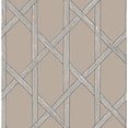 thumbnail image 1 of Kenneth James Mandara Taupe Trellis Wallpaper, 20.5-in by 33-ft, 56.4 sq. ft, 1 of 3