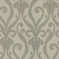 thumbnail image 1 of Kenneth James Medusa Olive Swirl Modern Damask Wallpaper, 20.5-in by 33-ft, 56.4 sq. ft, 1 of 3