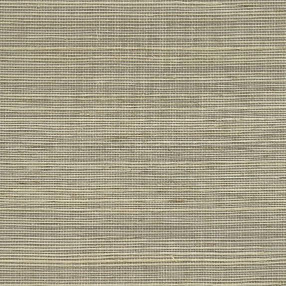 Kenneth James Quing Taupe Sisal Grasscloth Wallpaper