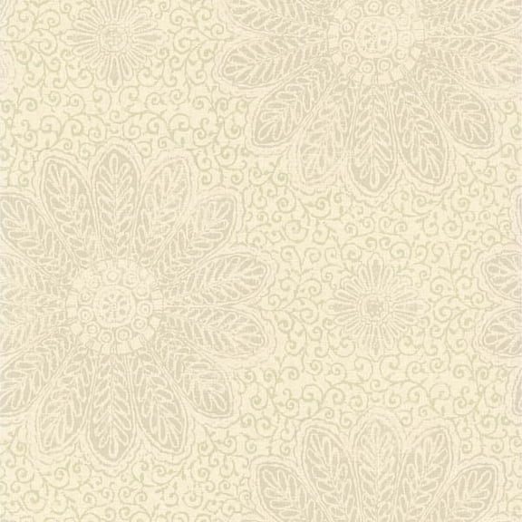 Kenneth James Tribe Sage Modern Floral Scroll Wallpaper