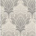thumbnail image 1 of Kenneth James Twill Charcoal Damask Wallpaper, 396-in by 20.5-in, 56.38 sq. ft., 1 of 3
