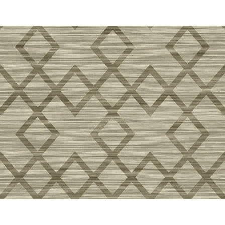 Kenneth James Vana Brown Woven Diamond Wallpaper