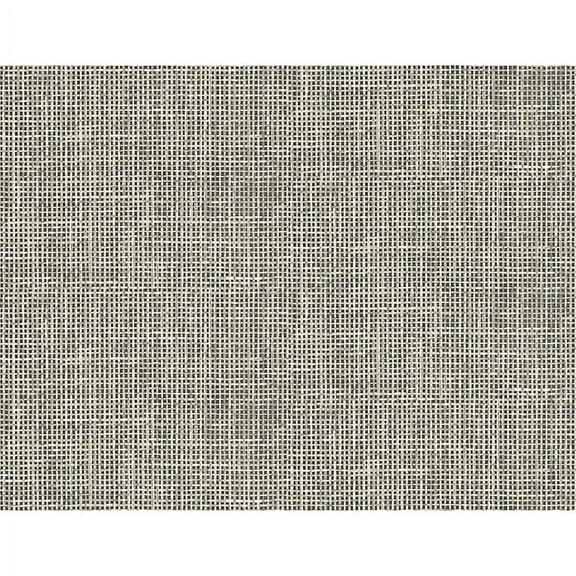 Kenneth James Woven Summer Charcoal Grid Wallpaper, 27-in by 27-ft, 60.8 sq. ft