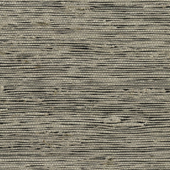 Kenneth James Yangtze Taupe Grasscloth Wallpaper
