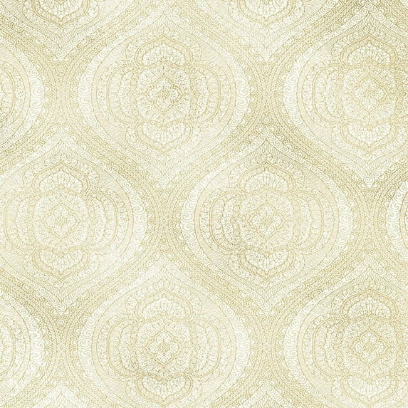 Kenneth James Zaida Champagne Paisley Damask Wallpaper