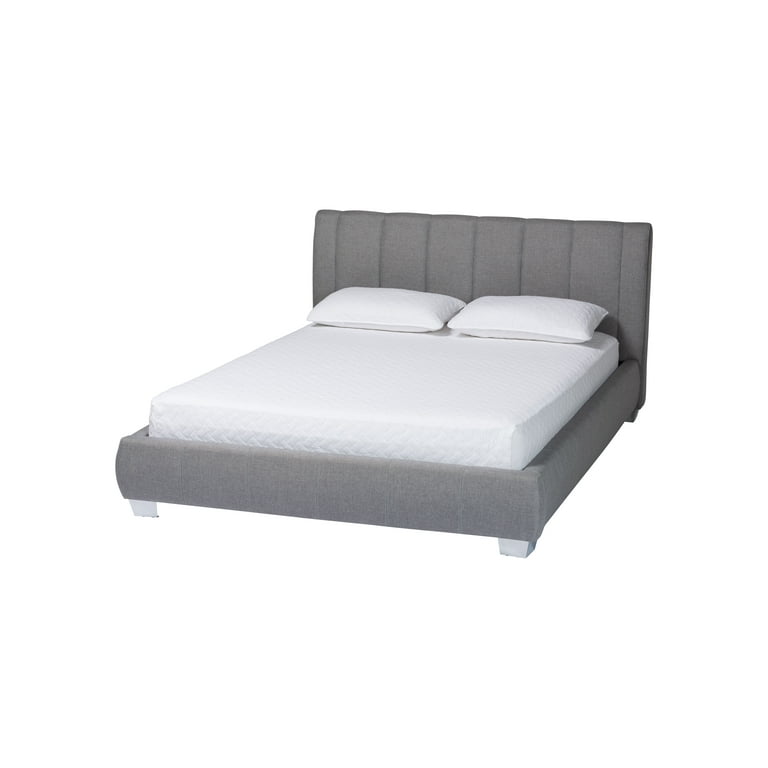 Baxton Studio Marzenia Contemporary Grey Fabric Queen Size Bed Baxton Studio Marzenia Contemporary Grey Fabric Queen Size Bed