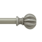Kenney 0.62" Pewter Ball Adjustable Single Curtain Rod Set, 28"-48"