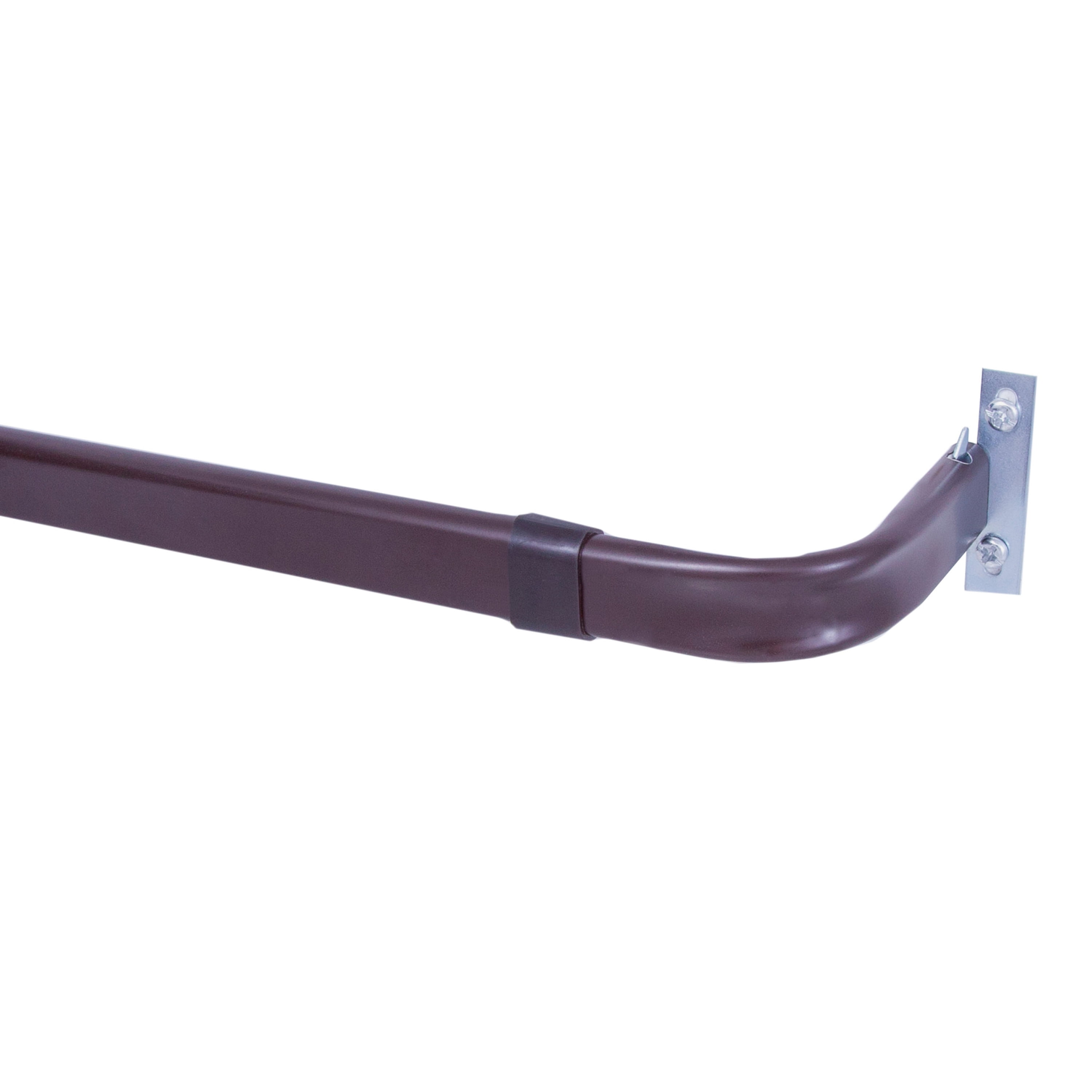 Espresso Adjustable Steel Curtain Rod, 28-48 Inches