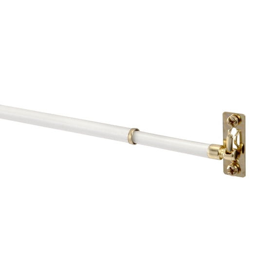 Kenney® 5/16" Swivel Sash Curtain Rod, 21-38", 1/4" Clearance, White