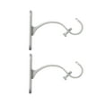 thumbnail image 1 of Kenney Steel Curtain Rod Mounting Brackets, Wall or Ceiling Mount, Set of 2, Brushed Nickel, 1 of 5