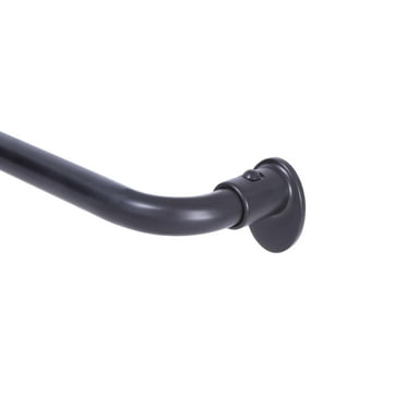 Kenney® 5/8" Wrap Around Room Darkening Curtain Rod, 28-48”, Black
