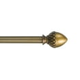 thumbnail image 1 of Kenney Acorn 28-48" Petite Café Adjustable Curtain Rod, 1/2" Dia., Antique Brass, 1 of 5
