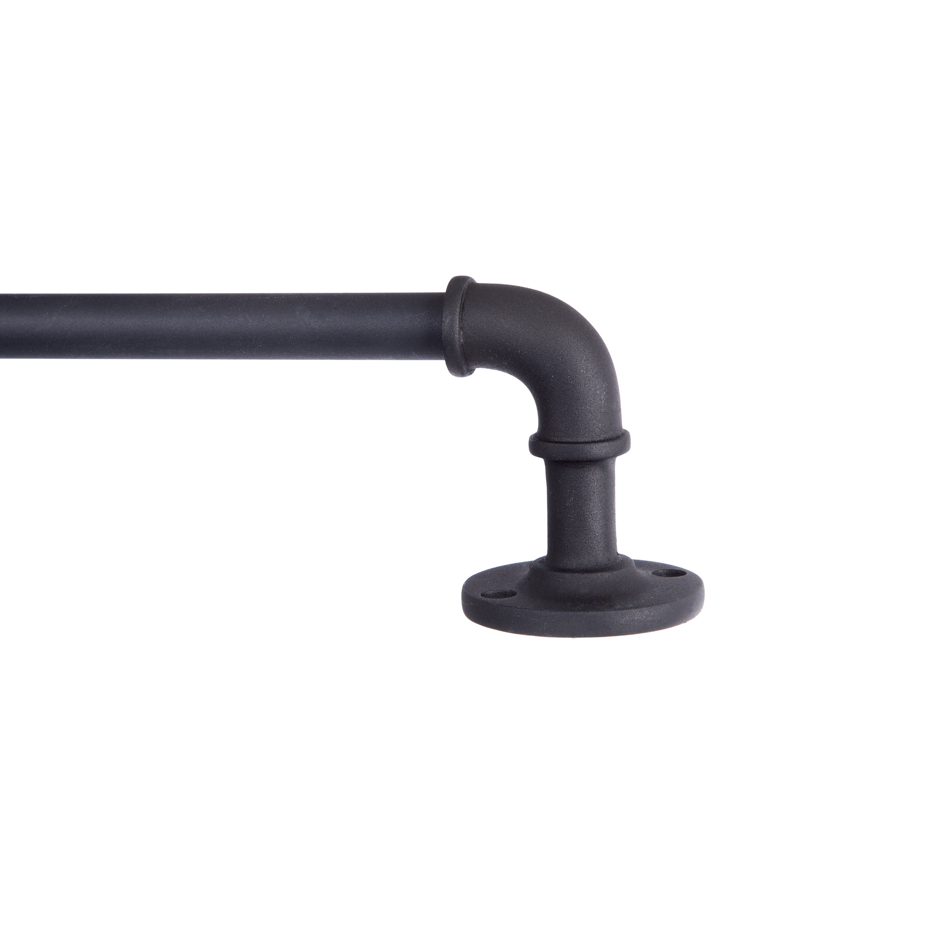 Adler Black Industrial Rust-Resistant Curtain Rod, 28-48 Inches