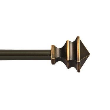 Kenney Arts & Crafts 28-48" Petite Café Adjustable Curtain Rod, 1/2" Dia., Oil Rubbed Bronze
