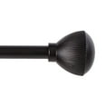 thumbnail image 1 of Kenney August Standard Steel Decorative Window Curtain Rod, 90-130" Adjustable Length, 5/8" Dia., Matte Black, 1 of 5
