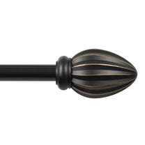 Kenney® Bailey 5/8" Fast Fit? Easy Install Decorative Window Curtain Rod, 36-66", Oil Rubbed Bronze