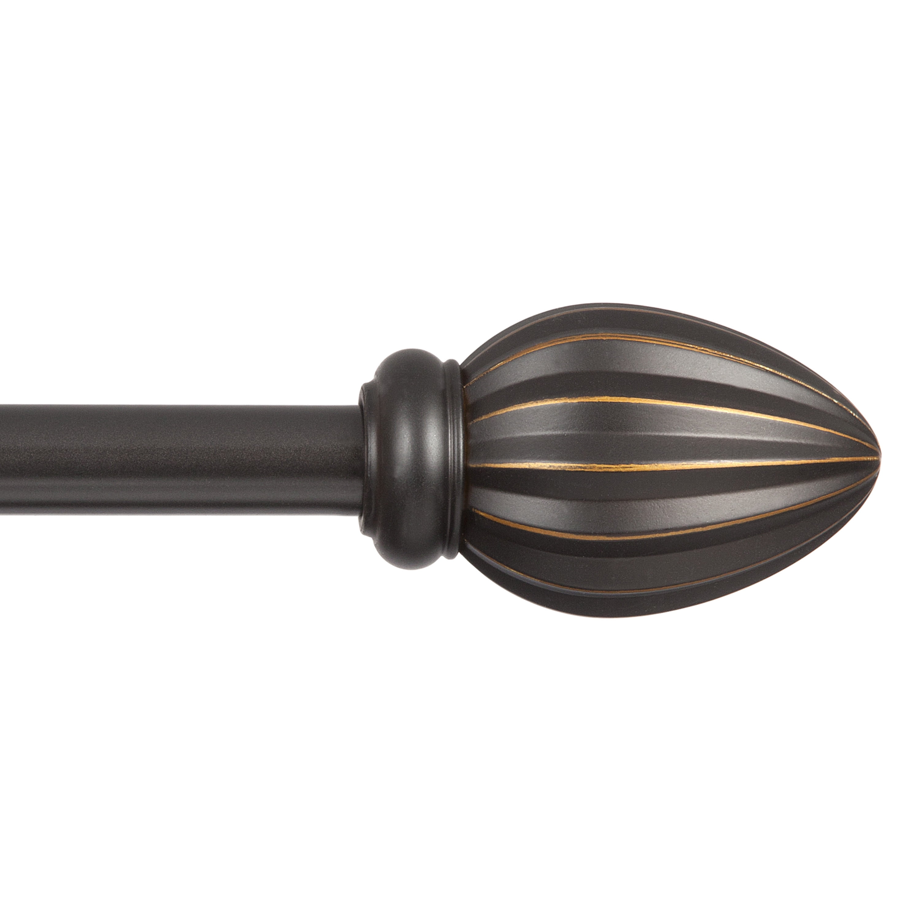Kenney Bronze Adjustable Curtain Rod with Decorative Finials