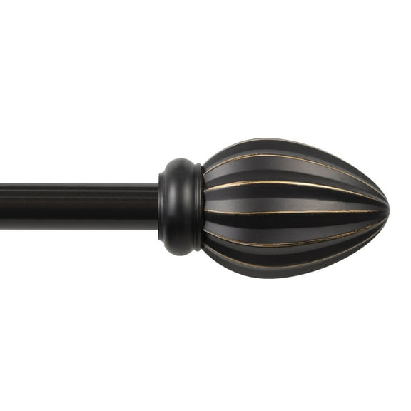 Kenney® Bailey 5/8" Fast Fit? Easy Install Decorative Window Curtain Rod, 66-120", Oil Rubbed Bronze