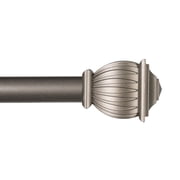 Kenney® Beckett 5/8" Standard Decorative Window Curtain Rod, 28-48", Pewter