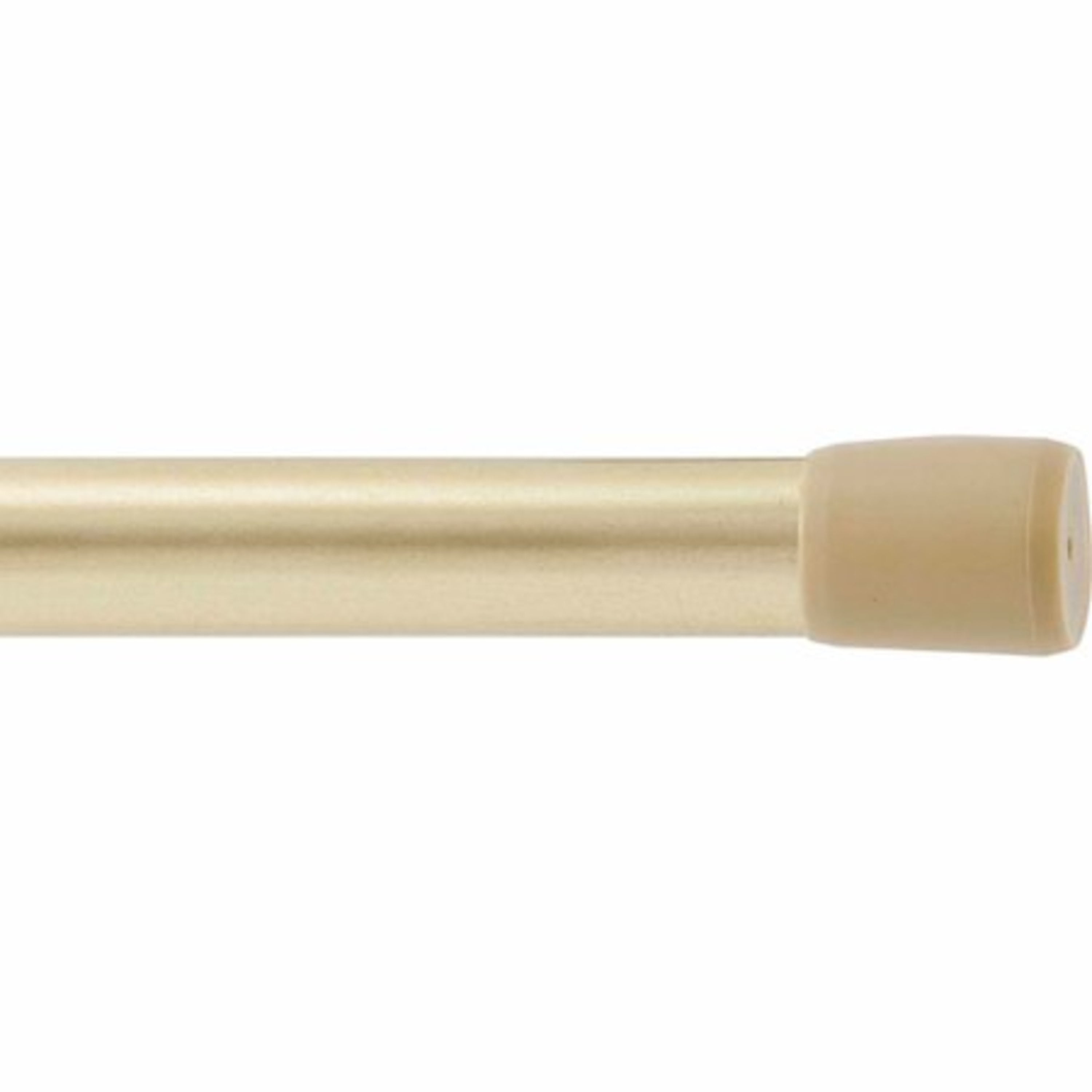 Kenney Brand Carlisle .63" Spring Tension Curtain Rod, 28-48", Brass Finish
