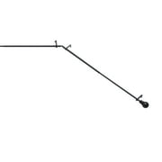 Kenney Bryce Decorative Steel Bay Window Curtain Rod, 78-144" Adjustable Length, 3/4" Dia., Black