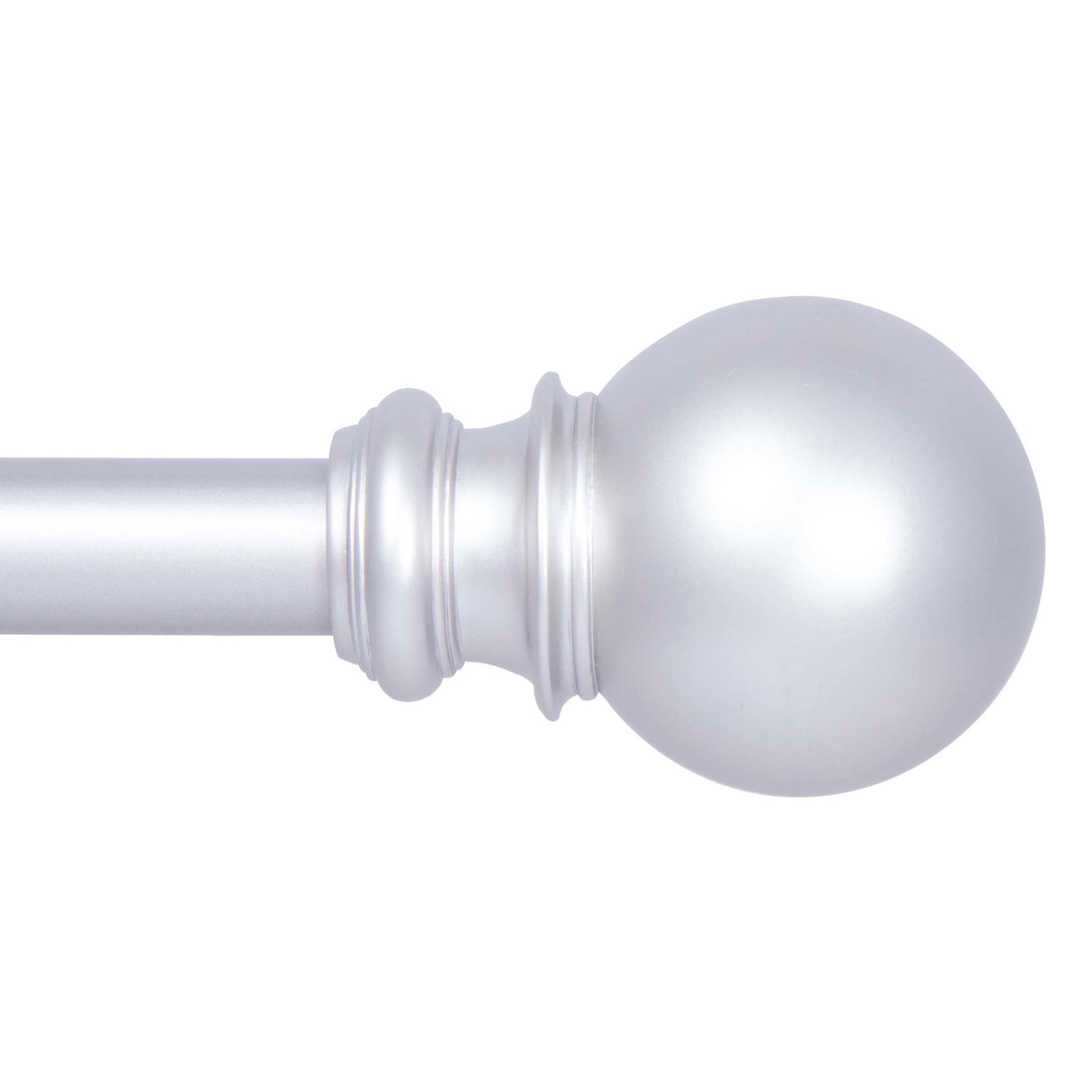 Kenney Bryce Standard Steel Decorative Window Curtain Rod, 36-66" Adjustable Length, 3/4" Dia., Satin Nickel