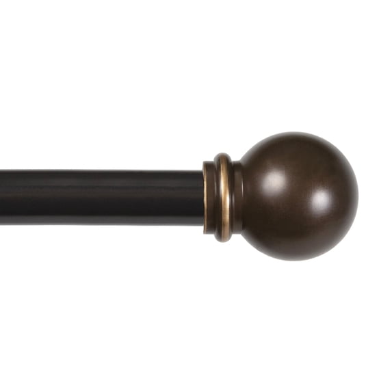 Kenney® Chelsea 5/8" Standard Decorative Window Curtain Rod, 28-48", Oil Rubbed Bronze