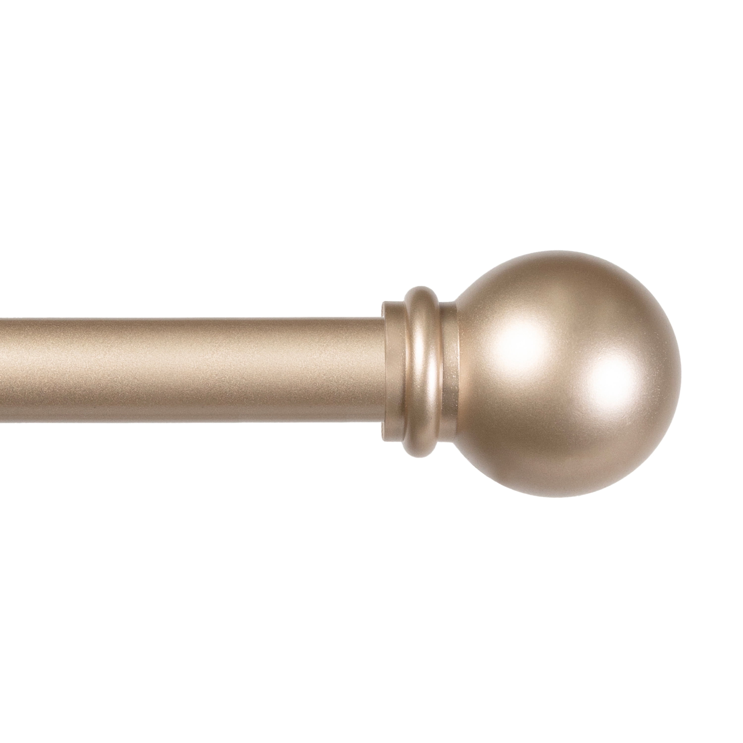Kenney® Chelsea 5/8" Standard Decorative Window Curtain Rod, 48-86", Soft Brass