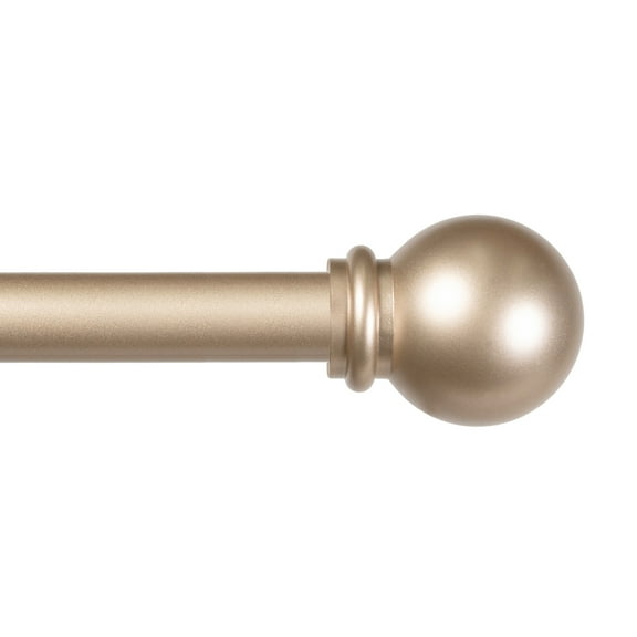 Kenney® Chelsea 5/8" Standard Decorative Window Curtain Rod, 48-86", Soft Brass