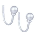 thumbnail image 1 of Kenney Chelsea Ball End Curtain Holdback Set, Satin Nickel, Set of 2, 1 of 4
