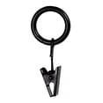 thumbnail image 1 of Kenney Clip Rings for 1/2" Diameter Curtain Rods, Black, Set of 14, 1 of 5