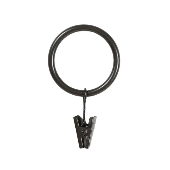 Kenney Clip Rings for 1" to 1-1/4" Diameter Curtain Rods, Oil Rubbed Bronze, Set of 14