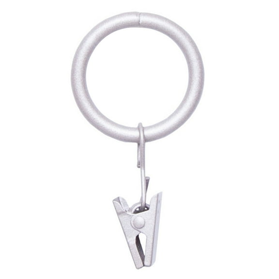 Kenney Clip Rings for 5/8" to 3/4" Diameter Curtain Rods, Antique Pewter, Set of 14