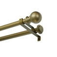 thumbnail image 1 of Kenney Decorative Ball Double Window Curtain Rod, 5/8" Diameter, Old World Brass, 66" - 120", 1 of 2