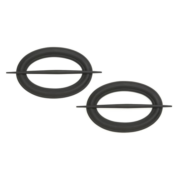 Kenney Decorative Modern Hairpin Holdback Set for Curtains and Drapes, Black, Set of 2