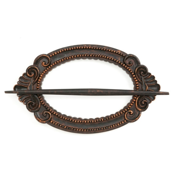 Kenney Decorative Victorian Single Hairpin Holdback for Curtains and Drapes, Oil Rubbed Copper