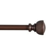 thumbnail image 1 of Kenney Elise 48-86" Petite Café Adjustable Curtain Rod, 1/2" Dia., Chocolate Brown, 1 of 5
