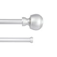 thumbnail image 1 of Kenney Fast Fit Easy Install Buchanan Decorative Steel Double Curtain Rod, 66-120" Adjustable Length, 5/8" Dia., Brushed Nickel, 1 of 5