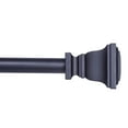 thumbnail image 1 of Kenney Fast Fit Easy Install Tyler Decorative Petite Window Curtain Rod, 28-48" Adjustable Length, 1/2" Dia., Black, 1 of 5