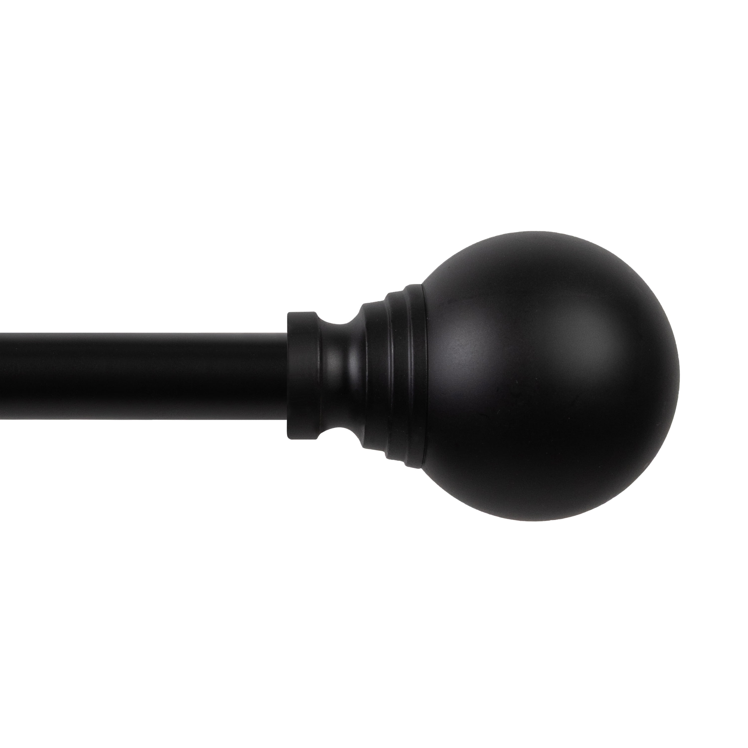 Fast Fit 5/8" Black Adjustable Curtain Rod, 25-60"