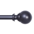 thumbnail image 1 of Kenney Fast Fit No Measure Carlin Decorative Steel Curtain Rod, 36-66" Adjustable Length, 5/8" Dia., Matte Black, 1 of 10