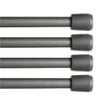 thumbnail image 1 of Kenney  Fast Fit No Tools 7/16" Spring Tension Rod, 4-Pack 18-28" - Gunmetal, 1 of 5