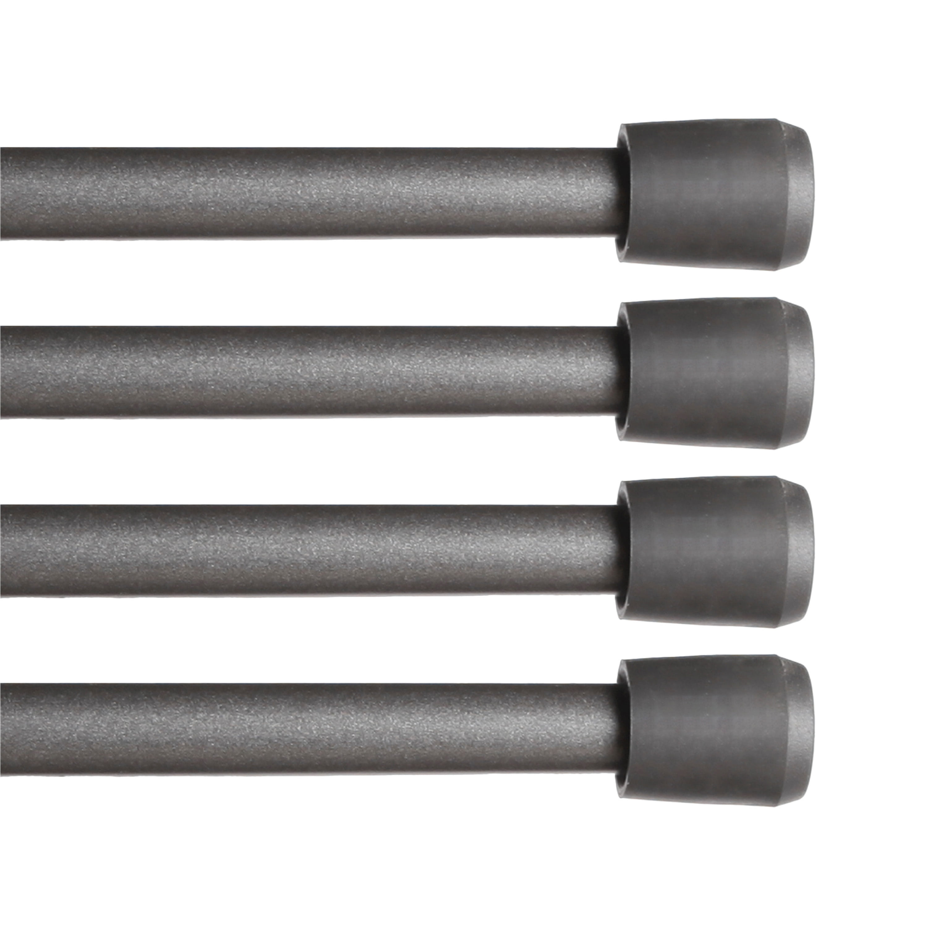 Kenney Fast Fit No Tools 7/16" Spring Tension Rod, 4Pack 1828