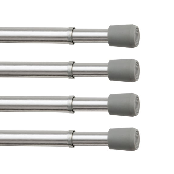 Kenney Fast Fit No Tools 7/16" Spring Tension Rod, 4-Pack 28-48" - Chrome