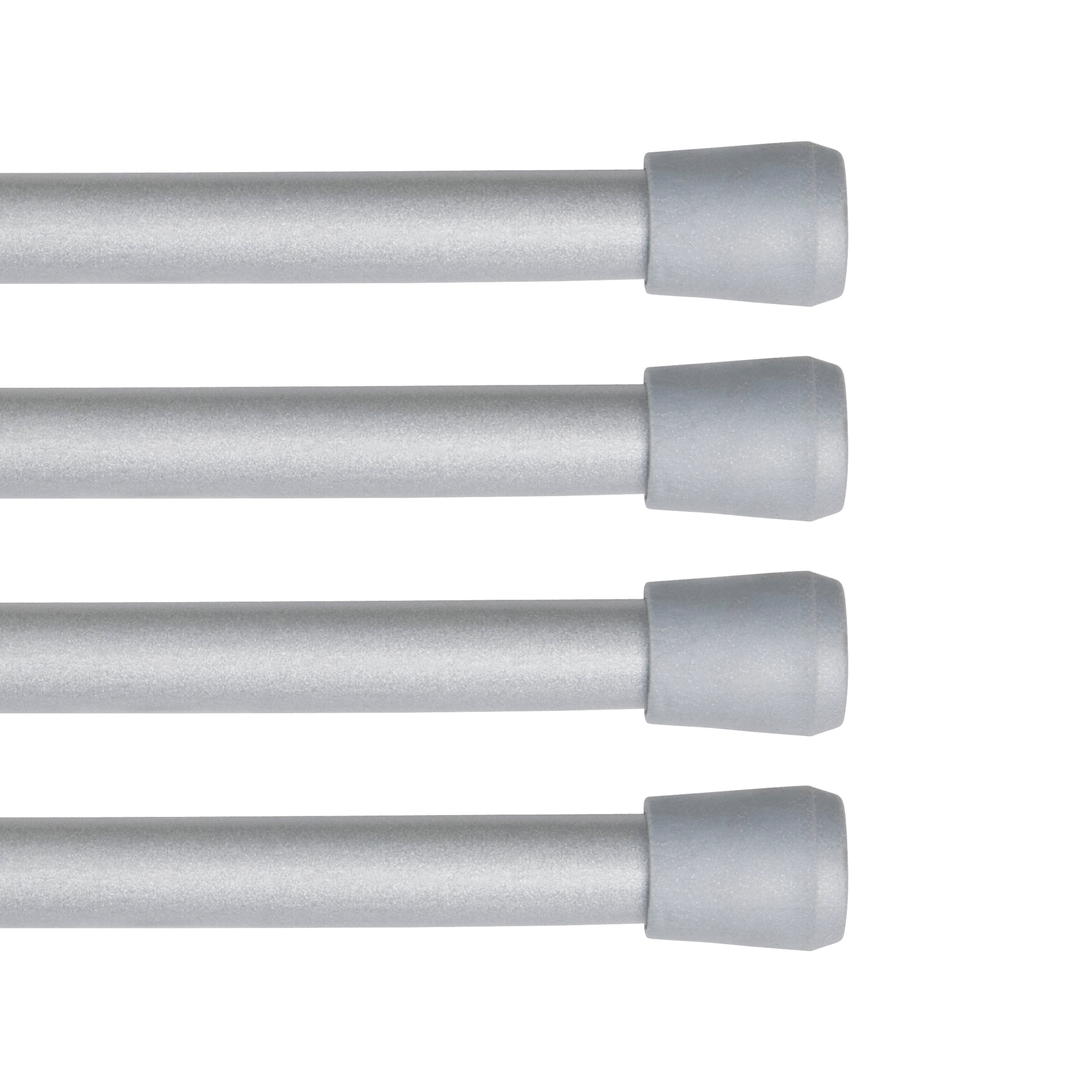 Kenney Fast Fit No Tools 7/16" Spring Tension Rod, 4Pack 2848